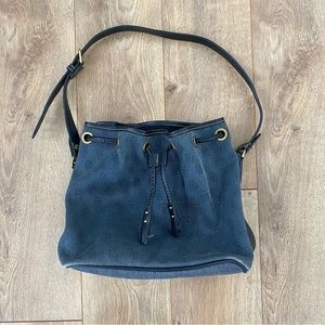 Dooney & Bourke Denim Twill Logo Bucket Bag